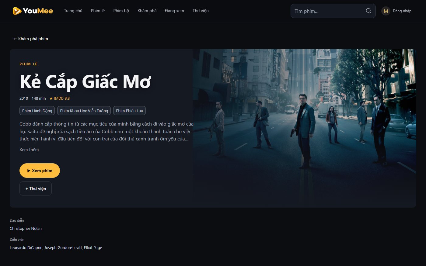 Trang phim Kẻ Cắp Giấc Mơ trên YouMee